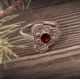 redgem 925 silver ring for women precious gem natural garnet red 5 mm round jarg173 women's fashion redgem 925 silver ring for women precious gem natural garnet red 5 mm round redgem 1115