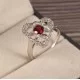 redgem 925 silver ring for women precious gem natural garnet red 5 mm round jarg173 women's fashion redgem 925 silver ring for women precious gem natural garnet red 5 mm round redgem 1115