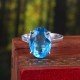 swiss blue topaz 10x14mm oval ring in 925 sterling silver for women – redgem jarg190 women's fashion swiss blue topaz 10x14mm oval ring in 925 sterling silver for women | redgem redgem 1377