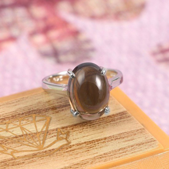 redgem 925 silver ring for women natural smoky quartz brown 10x14 mm oval jarg191 women's fashion redgem 925 silver ring for women natural smoky quartz brown 10x14 mm oval redgem 1378