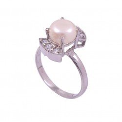 Redgem 925 Silver Ring for Women Precious Cultured Pearl 8 MM Round redgem 925 silver ring for women and girls cultured pearl 7 mm round jarg160 women's fashion redgem 925 silver ring for women and girls cultured pearl 7 mm round redgem 1103