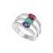redgem sterling silver ring for women natural blue sapphire emerald ruby multi 4x6 mm oval jarg204 women's fashion redgem sterling silver ring for women natural blue sapphire emerald ruby multi 4x6 mm oval redgem 1391