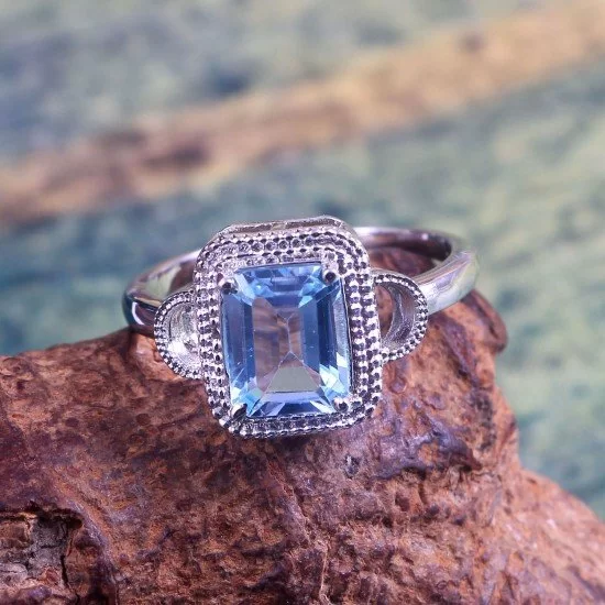 redgem sterling silver ring for women natural sky blue topaz 7x9 mm rectangle jarg206 women's fashion redgem sterling silver ring for women natural sky blue topaz 7x9 mm rectangle redgem 1393