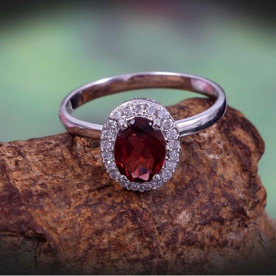 redgem 925 silver ring for girls and women natural garnet red 6x8 mm oval jarg22 women's fashion redgem 925 silver ring for girls and women natural garnet red 6x8 mm oval redgem 985