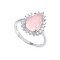 redgem 925 silver ring for women natural rose quartz pink 8x12 mm pear jarg225 women's fashion redgem 925 silver ring for women natural rose quartz pink 8x12 mm pear redgem 1412