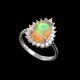 redgem sterling silver ring for women natural ethiopian opal yellow 8x12 mm pear jarg226 women's fashion redgem sterling silver ring for women natural ethiopian opal yellow 8x12 mm pear redgem 1413