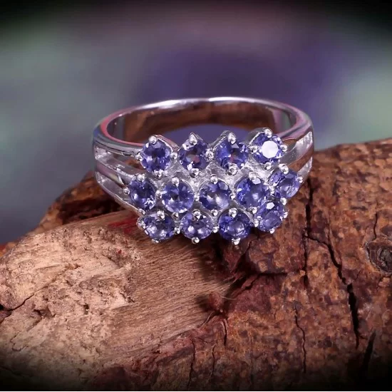 redgem 925 silver ring for girls and women natural iolite blue 3 mm round jarg23 women's fashion redgem 925 silver ring for girls and women natural iolite blue 3 mm round redgem 986