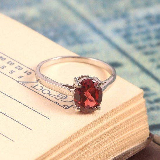 redgem 925 silver ring for women natural garnet red 7x9 mm oval jarg237 women's fashion redgem 925 silver ring for women natural garnet red 7x9 mm oval redgem 1424