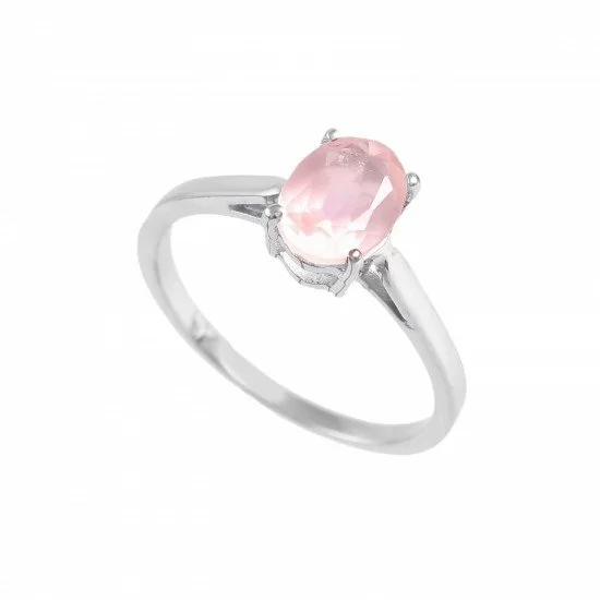 Rose Quartz Leaf Ring Gold | Engagement, Promise - 30% Sale