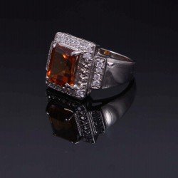 Redgem 925 Silver Ring for Women Precious Gemstone Natural Citrine Yellow 7X9 MM Rectangle Redgem 925 Silver Ring for Women Precious Gemstone Natural Citrine Yellow 7X9 MM Rectangle