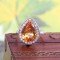 redgem sterling silver ring for women natural citrine yellow 9x13 mm pear jarg260 women's fashion redgem sterling silver ring for women natural citrine yellow 9x13 mm pear redgem 1447