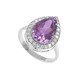 redgem sterling silver ring for women natural amethyst purple 9x13 mm pear jarg262 women's fashion redgem sterling silver ring for women natural amethyst purple 9x13 mm pear redgem 1449