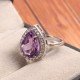 redgem sterling silver ring for women natural amethyst purple 9x13 mm pear jarg262 women's fashion redgem sterling silver ring for women natural amethyst purple 9x13 mm pear redgem 1449