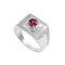 redgem sterling silver ring for women natural garnet red 5 mm round jarg276 women's fashion redgem sterling silver ring for women natural garnet red 5 mm round redgem 1462