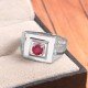 redgem 925 silver ring for women natural ruby pink 5 mm round jarg277 women's fashion redgem 925 silver ring for women natural ruby pink 5 mm round redgem 1463