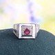 redgem 925 silver ring for women natural ruby pink 5 mm round jarg277 women's fashion redgem 925 silver ring for women natural ruby pink 5 mm round redgem 1463