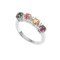 redgem 925 silver ring for women natural tourmaline multi 4 mm round jarg287 women's fashion redgem 925 silver ring for women natural tourmaline multi 4 mm round redgem 1473