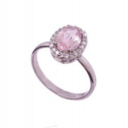 Redgem 925 Silver Ring for Women Natural Tourmaline Pink 6X8 MM Oval Redgem 925 Silver Ring for Women Natural Tourmaline Pink 6X8 MM Oval