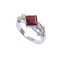 redgem sterling silver ring for women natural garnet red 8 mm square jarg294 women's fashion redgem sterling silver ring for women natural garnet red 8 mm square redgem 1480