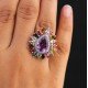 redgem sterling silver ring for women natural amethyst purple 10x14 mm pear jarg304 women's fashion redgem sterling silver ring for women natural amethyst purple 10x14 mm pear redgem 1490