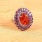 redgem sterling silver ring for women natural amber orange 12x16 mm oval jarg306 women's fashion redgem sterling silver ring for women natural amber orange 12x16 mm oval redgem 1492