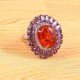 redgem sterling silver ring for women natural amber orange 12x16 mm oval jarg306 women's fashion redgem sterling silver ring for women natural amber orange 12x16 mm oval redgem 1492