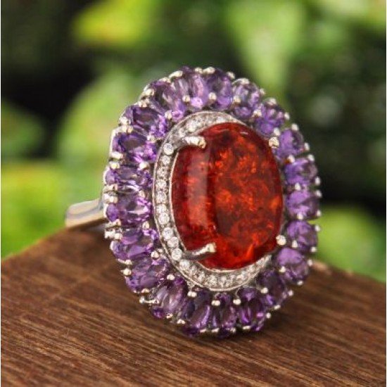 redgem sterling silver ring for women natural amber orange 12x16 mm oval jarg306 women's fashion redgem sterling silver ring for women natural amber orange 12x16 mm oval redgem 1492