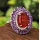 redgem sterling silver ring for women natural amber orange 12x16 mm oval jarg306 women's fashion redgem sterling silver ring for women natural amber orange 12x16 mm oval redgem 1492