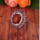 redgem sterling silver ring for women natural amber orange 12x16 mm oval jarg306 women's fashion redgem sterling silver ring for women natural amber orange 12x16 mm oval redgem 1492