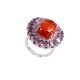 redgem sterling silver ring for women natural amber orange 12x16 mm oval jarg306 women's fashion redgem sterling silver ring for women natural amber orange 12x16 mm oval redgem 1492