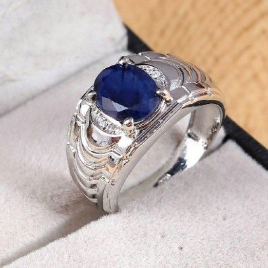 redgem 925 silver ring for women natural blue sapphire 8x10 mm oval jarg311 women's fashion redgem 925 silver ring for women natural blue sapphire blue 8x10 mm oval redgem 1497