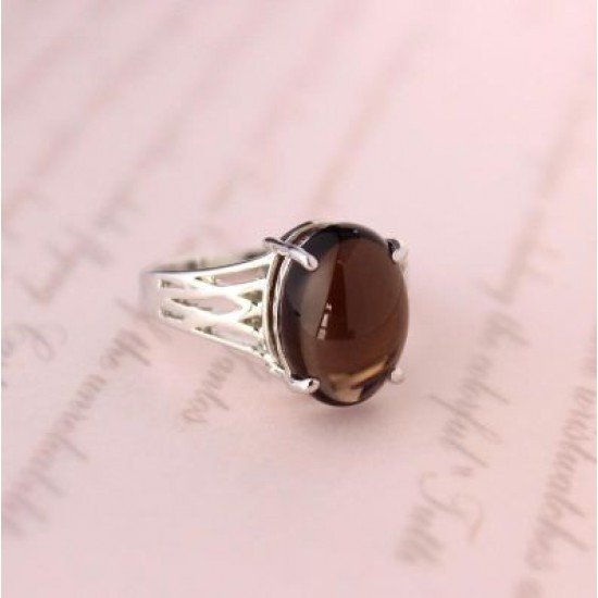 redgem 925 silver ring for women natural smoky quartz brown 10x14 mm oval jarg313 women's fashion redgem 925 silver ring for women natural smoky quartz brown 10x14 mm oval redgem 1499