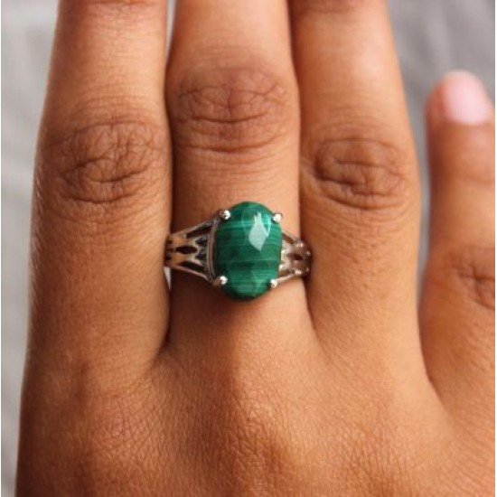 redgem 925 silver ring for women natural malachite green 10x14 mm oval jarg315 women's fashion redgem 925 silver ring for women natural malachite green 10x14 mm oval redgem 1501