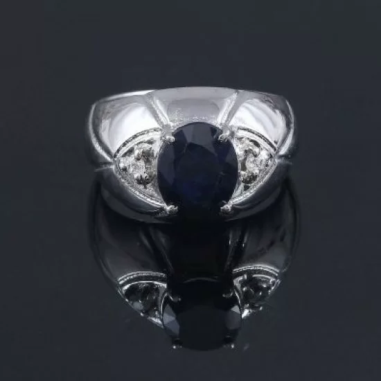 redgem sterling silver ring for women natural blue sapphire 8x10 mm oval jarg318 women's fashion redgem sterling silver ring for women natural blue sapphire 8x10 mm oval redgem 1504