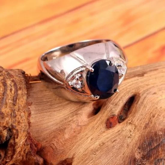 redgem sterling silver ring for women natural blue sapphire 8x10 mm oval jarg318 women's fashion redgem sterling silver ring for women natural blue sapphire 8x10 mm oval redgem 1504