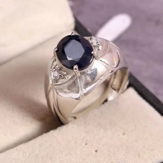 redgem sterling silver ring for women natural blue sapphire 8x10 mm oval jarg318 women's fashion redgem sterling silver ring for women natural blue sapphire 8x10 mm oval redgem 1504