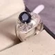 redgem sterling silver ring for women natural blue sapphire 8x10 mm oval jarg318 women's fashion redgem sterling silver ring for women natural blue sapphire 8x10 mm oval redgem 1504