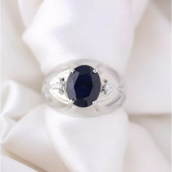 redgem sterling silver ring for women natural blue sapphire 8x10 mm oval jarg318 women's fashion redgem sterling silver ring for women natural blue sapphire 8x10 mm oval redgem 1504