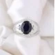 redgem sterling silver ring for women natural blue sapphire 8x10 mm oval jarg318 women's fashion redgem sterling silver ring for women natural blue sapphire 8x10 mm oval redgem 1504