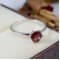 redgem 925 silver ring for women natural garnet red 6 mm round jarg329 women's fashion redgem 925 silver ring for women natural garnet red 6 mm round redgem 1515