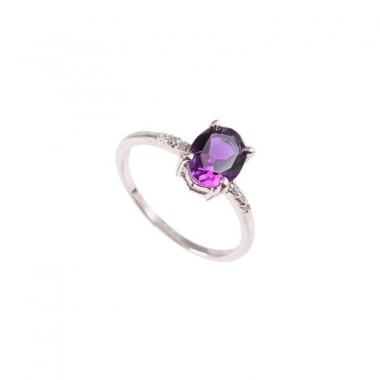 redgem 925 silver ring for women natural amethyst purple 6x8 mm oval jarg335 women's fashion redgem 925 silver ring for women natural amethyst purple 6x8 mm oval redgem 1521