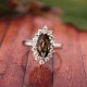 redgem sterling silver ring for women natural smoky quartz brown 6x12 mm marquise jarg336 women's fashion redgem sterling silver ring for women natural smoky quartz brown 6x12 mm marquise redgem 1522