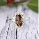 redgem sterling silver ring for women natural smoky quartz brown 6x12 mm marquise jarg336 women's fashion redgem sterling silver ring for women natural smoky quartz brown 6x12 mm marquise redgem 1522