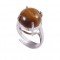 redgem 925 silver ring for women natural tiger eye 13 mm round jarg339 women's fashion redgem 925 silver ring for women natural tiger eye 13 mm round redgem 1525