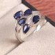 redgem 925 silver ring for women natural blue sapphire 4x6 mm pear jarg341 women's fashion redgem 925 silver ring for women natural blue sapphire 4x6 mm pear redgem 1527