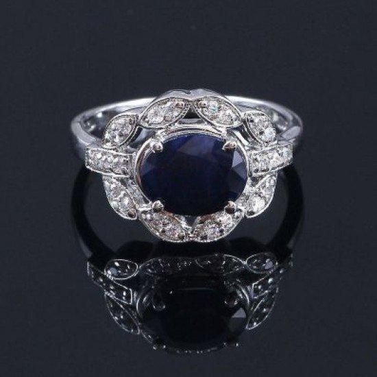 redgem sterling silver ring for women natural blue sapphire 8x10 mm oval jarg346 women's fashion redgem sterling silver ring for women natural blue sapphire 8x10 mm oval redgem 1532