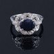 redgem sterling silver ring for women natural blue sapphire 8x10 mm oval jarg346 women's fashion redgem sterling silver ring for women natural blue sapphire 8x10 mm oval redgem 1532