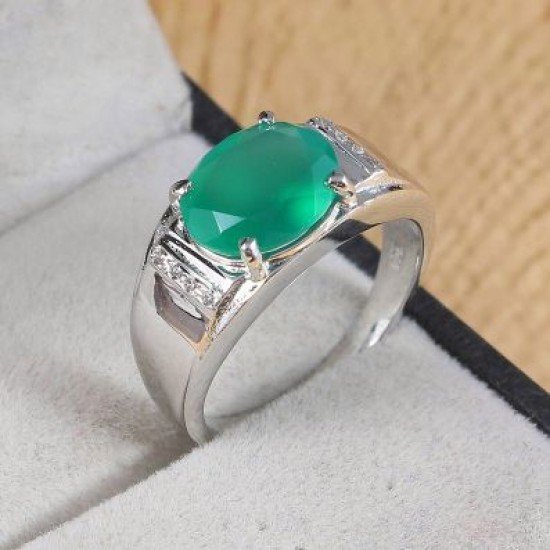 redgem 925 silver ring for women natural onyx green 9x11 mm oval jarg347 women's fashion redgem 925 silver ring for women natural onyx green 9x11 mm oval redgem 1533