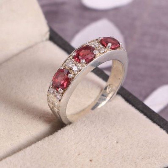 redgem 925 silver ring for women natural garnet red 4x5 mm oval jarg349 women's fashion redgem 925 silver ring for women natural garnet red 4x5 mm oval redgem 1535