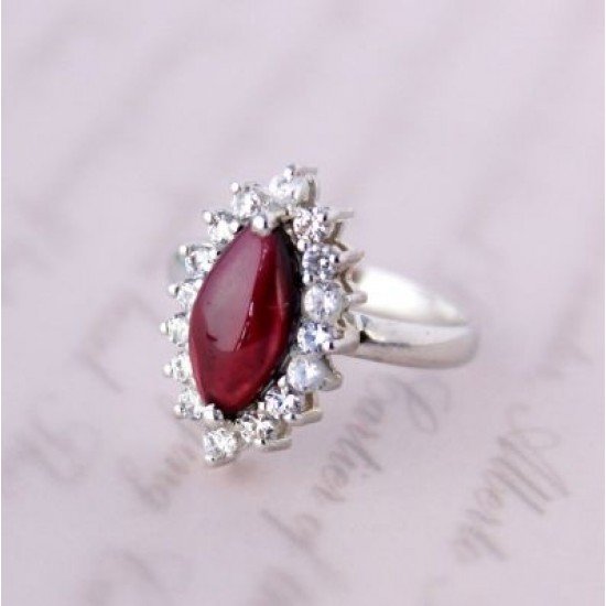 redgem 925 silver ring for women natural garnet red 6x12 mm marquise jarg351 women's fashion redgem 925 silver ring for women natural garnet red 6x12 mm marquise redgem 1537